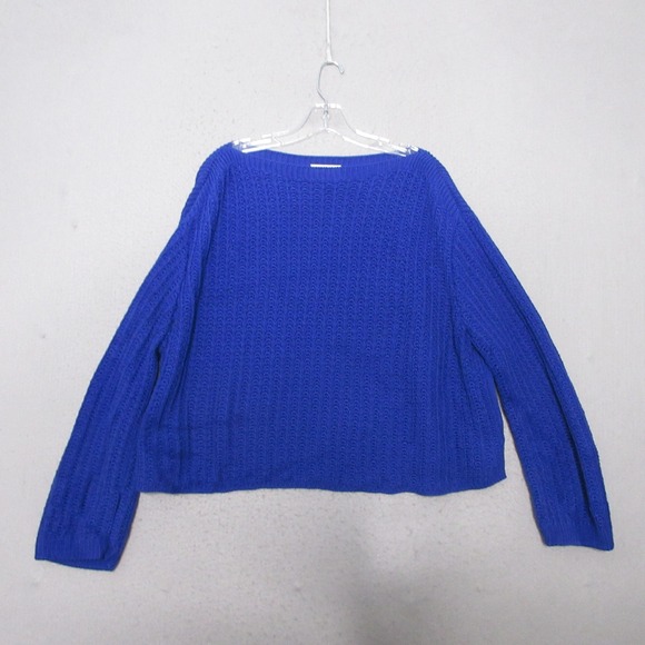 Lafayette 148 New York Sweaters - Lafayette 148 Sweater XL Cotton Silk Boat Neck Boxy Quiet Luxury Minimalist